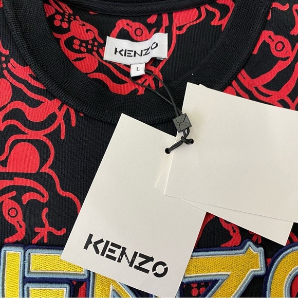 Kenzo Chinese New Year Tiger Print Logo Crew Sweatshirt - Picture 8 of 14